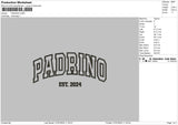 Padrino Embroidery File 6 sizes