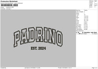 Padrino Embroidery File 6 sizes