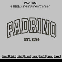 Padrino Embroidery File 6 sizes