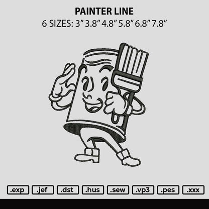 Painterline Embroidery File 6 sizes