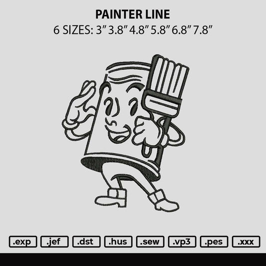 Painterline Embroidery File 6 sizes