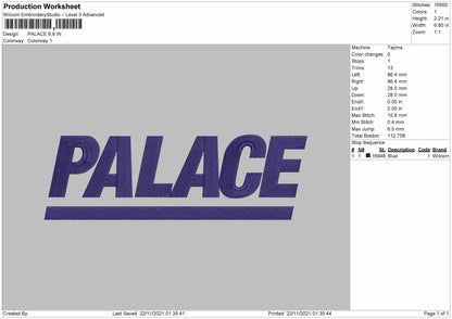 Palace Embroidery File 4 size