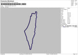 Palestine Map Embroidery File 6 sizes