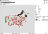 Playboi Carti Text Embroidery File 6 sizes