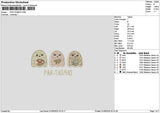Pattern Ghosts Embroidery File 6 sizes