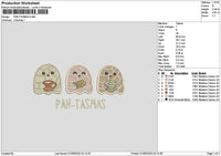 Pattern Ghosts Embroidery File 6 sizes
