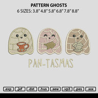 Pattern Ghosts Embroidery File 6 sizes