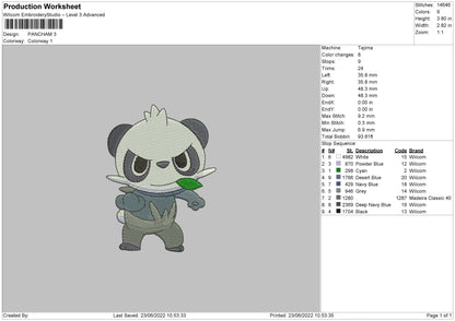 Panchman Embroidery File 4 size