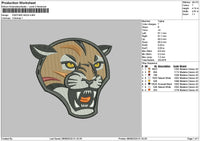 Pantherhead 0808 Embroidery File 6 sizes