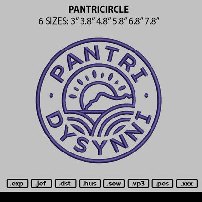 Pantricircle Embroidery File 6 sizes