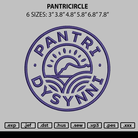 Pantricircle Embroidery File 6 sizes