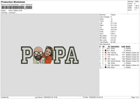 Papa Photo 1024a Embroidery File 6 sizes