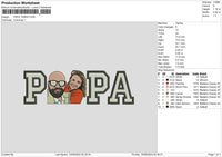 Papa Photo 1024a Embroidery File 6 sizes