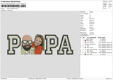 Papa Photo 1024a Embroidery File 6 sizes