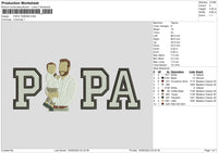 Papa Photo 1024b Embroidery File 6 sizes