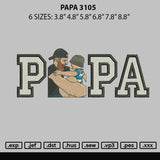 Papa 3105 Embroidery File 6 sizes