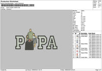 Papa Photoflat 1406 Embroidery File 6 sizes