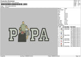 Papa Photoflat 1406 Embroidery File 6 sizes