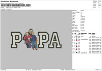 Papa Photo 1206 Embroidery File 6 sizes