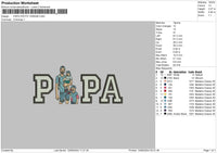 Papa Photo 1206b Embroidery File 6 sizes