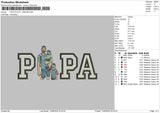 Papa Photo 1206b Embroidery File 6 sizes