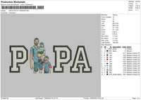 Papa Photo 1206b Embroidery File 6 sizes