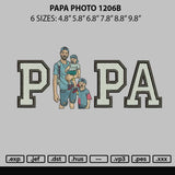 Papa Photo 1206b Embroidery File 6 sizes