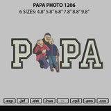 Papa Photo 1206 Embroidery File 6 sizes