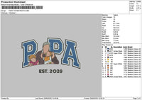 Papa Photo 2505 Embroidery File 6 sizes