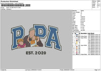 Papa Photo 2505 Embroidery File 6 sizes