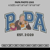 Papa Photo 2505 Embroidery File 6 sizes