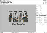 PAPA Photo Best Dad ever  Embroidery File