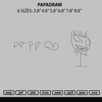 Papadraw Embroidery File 6 sizes