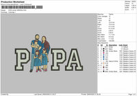 Papa Photo 2905A Embroidery File 6 sizes