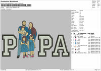 Papa Photo 2905A Embroidery File 6 sizes