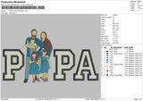 Papa Photo 2905A Embroidery File 6 sizes