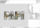 Papi Photo 2005 Embroidery Machine Design File 6 sizes