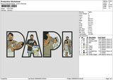 Papi Photo 2005 Embroidery Machine Design File 6 sizes