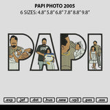 Papi Photo 2005 Embroidery Machine Design File 6 sizes