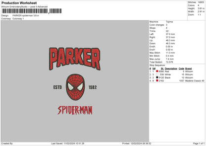 Spider Head 01 Embroidery File 6 sizes