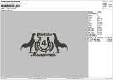 Partidotext Embroidery File 6 sizes