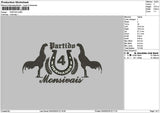Partidotext Embroidery File 6 sizes