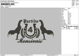 Partidotext Embroidery File 6 sizes
