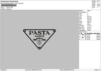 Pastatext1804 Embroidery File 6 sizes