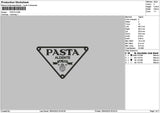 Pastatext1804 Embroidery File 6 sizes