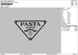 Pastatext1804 Embroidery File 6 sizes