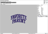 Favoritetext 0601 Puff Embroidery File 6 sizes