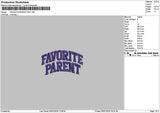 Favoritetext 0601 Puff Embroidery File 6 sizes