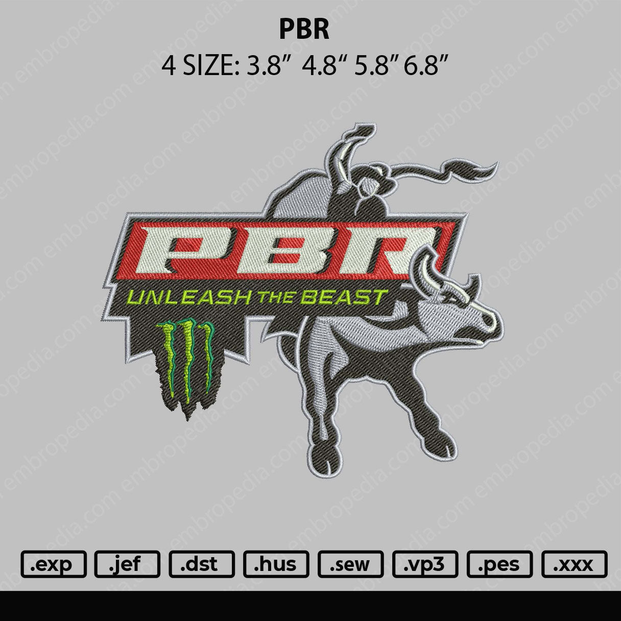 PBR Embroidery File 4 size