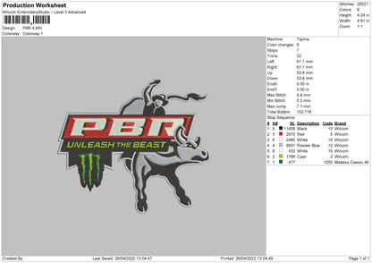 PBR Embroidery File 4 size